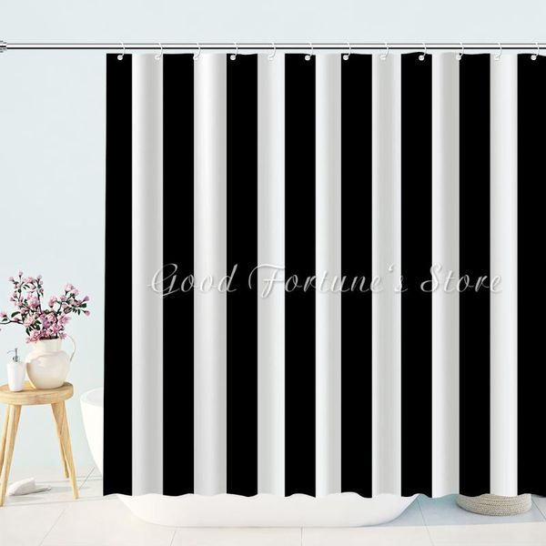 

shower curtains black and white stripes curtain