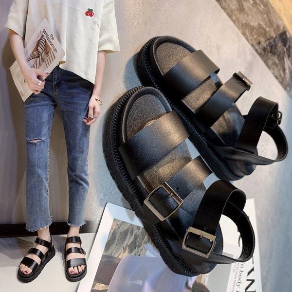 

sandals 2021 summer style roman platform fashionable and comfortable all-match casual breathable beach sports, Black