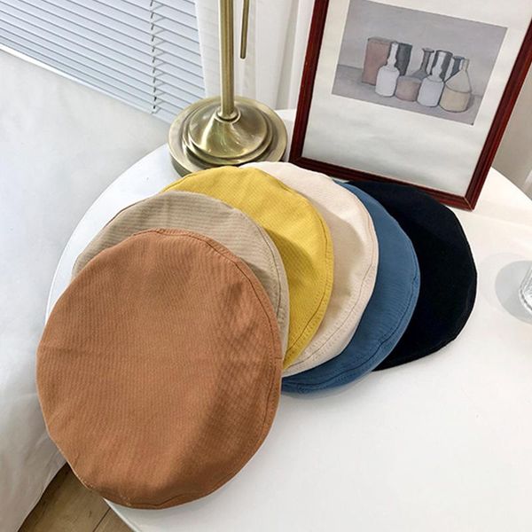 

berets women fashion solid color beret caps autumn winter warm beanie hat female artist walking cap beanies, Blue;gray