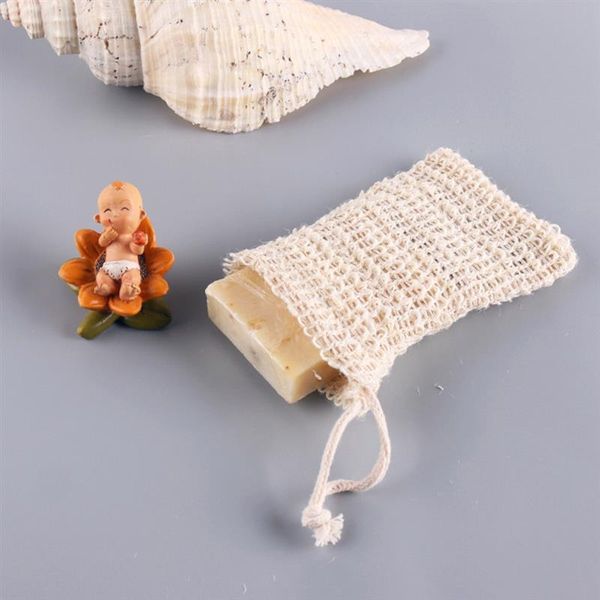 

storage bags 30pcs hanging bundle soap bag ramie foaming net bubble rich bath assistant cotton sisal for bathroom