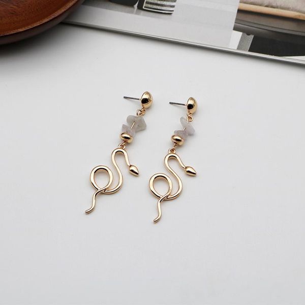 

dangle & chandelier zinc alloy stud earring snake earings fashion jewelry for women stone ear girl's styles trendy vintage drop 202163, Silver