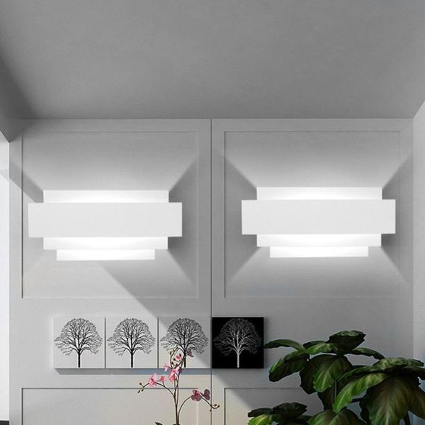 

wall lamps 10w rectangular led light high brightness aluminum+acrylic lamp for living room aisle white/warm white drop