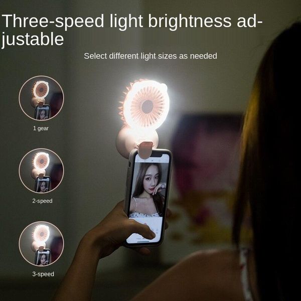 

electric fans mobile camera clip fan live broadcast beauty supplement light deskhandheld mini