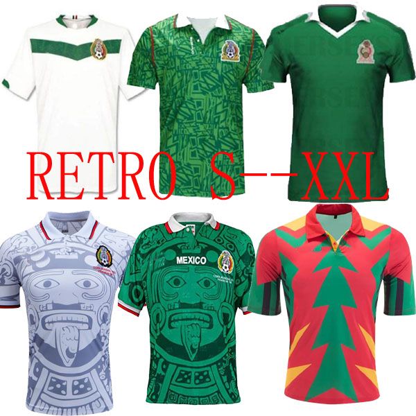 

2006 mexico retro soccer jerseys rafael marquez home away 1986 1994 1995 1998 world cup final uniform football shirt vintage blanco camiseta, Black