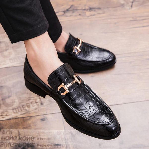 

dress shoes british business casual a pedal men fall horsebit tip stylist, Black