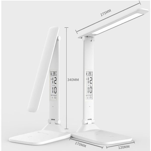 

table lamps led desk lamp reng, and eye protection, 9 modes, usb setting, 3000-6000k, touch switch, digital thermometer