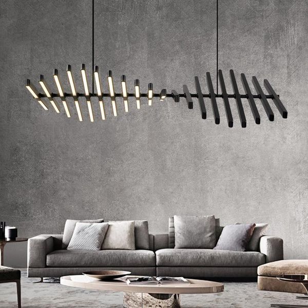 

nordic led diy chandelier lighting modern office hanging lamps living room home lights dining bar fixtures 110 220v chandeliers