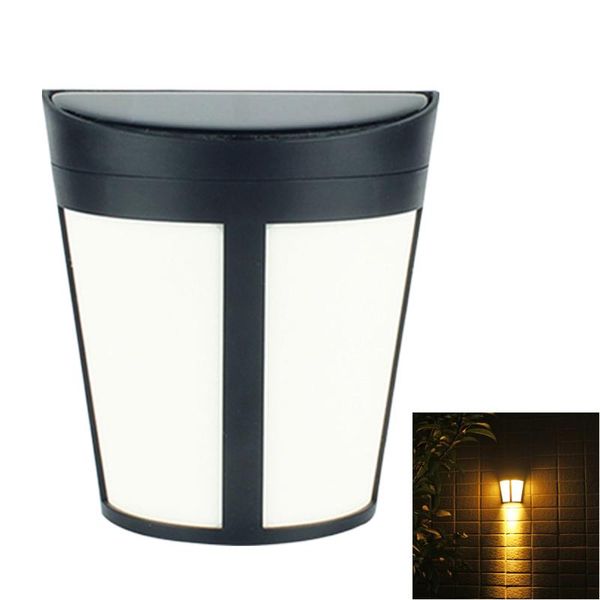 

solar lamps modern fence light wall lamp waterproof power led lights outdoor night garden