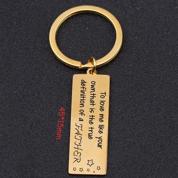 

keychains for stepfather keychain gift engraved to have me like your own that is the true definition of a father key ring charm holder, Silver