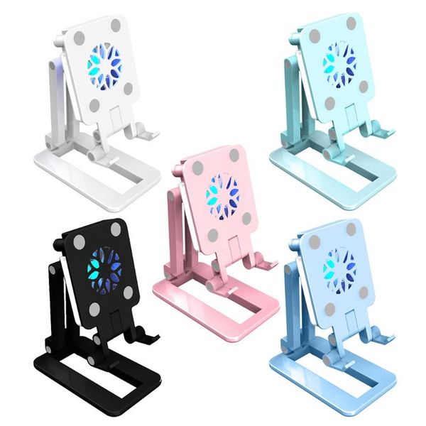 

deskmobile phone holder foldable cellphone live broadcast fill light bracket tablet smartphone cooling stand for cell mounts & holders