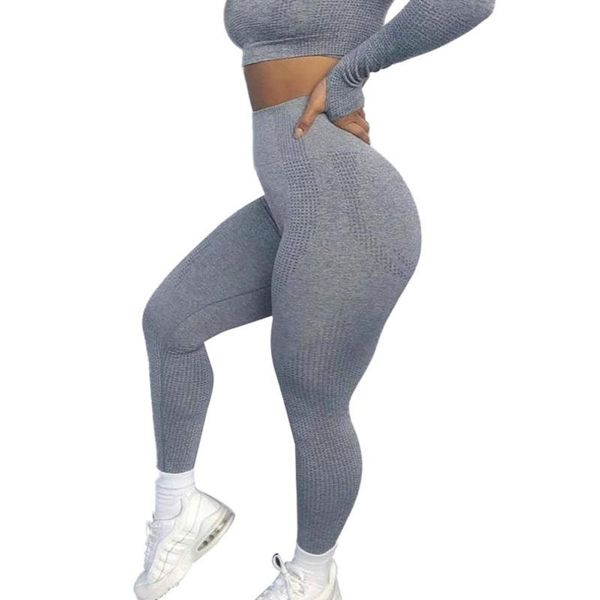 

yoga outfits women pants running sportswear fitness leggings seamless control gym compression tights pure colors, White;red