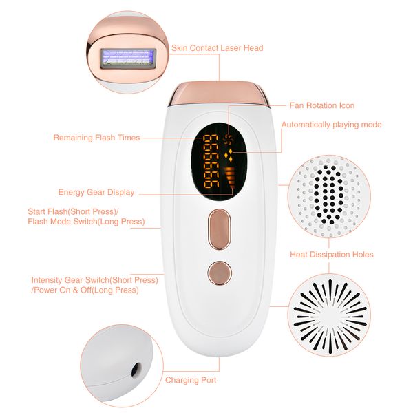 

999999 flash 5 adjustable intensity levels hair remover machine painless permanent electric epilator pulsed light deviceperfections