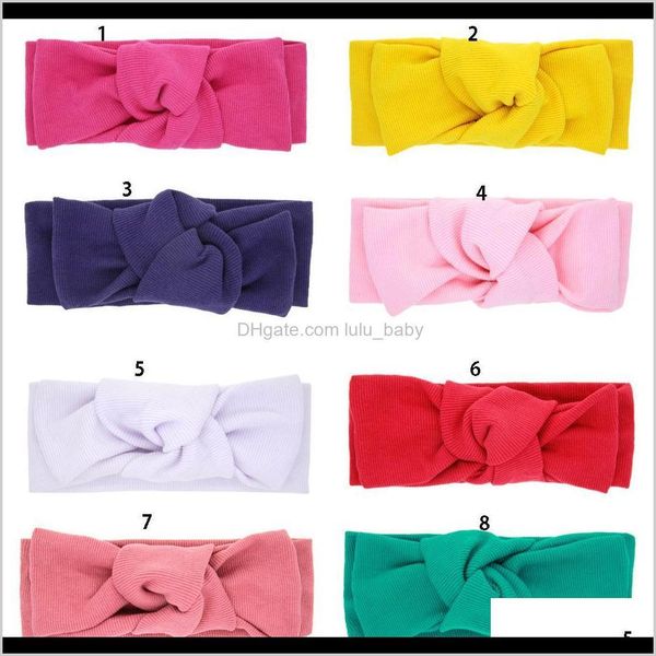 

baby girls knotted big bow headbands kids rabbit ears hair band children headwear boutique hair accessories 8 colors turban nozf3 iiyjt