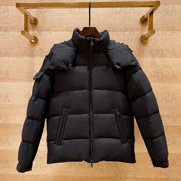 

designer men women light warm down jackets acorus fashion stand up collar white goose maya coats man casual winter maures, Black