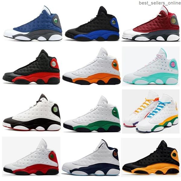 

13s red flint bred hyper royal chicago basketball shoes men 13 he got game obsidian starfish lucky green aurora playground sneakers, Black