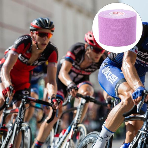 

5cm x 5m sports muscle stickers tape roll cotton elastic adhesive bandage for strain support ) elbow & knee pads, Black;gray