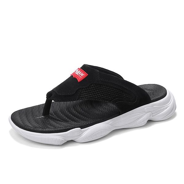 

sandals s sandalen masculina sandalhas playa footwear mens praia sandal plastic slip hombre sandalias outdoor walking men shoes, Black