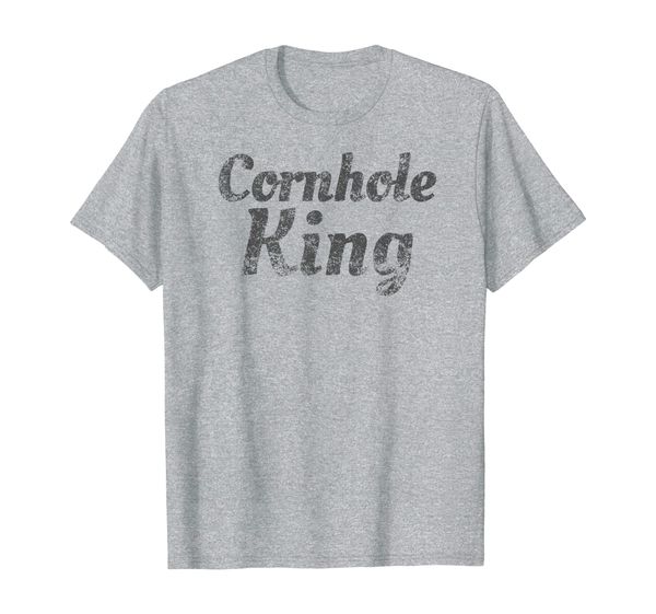 

vintage cornhole king t shirt summer summertime tee, White;black