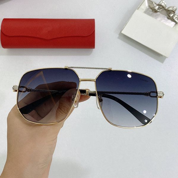 

sunglasses for men and women summer style 0119 anti-ultraviolet retro plate metal full frame fashion eyeglasses random box, White;black