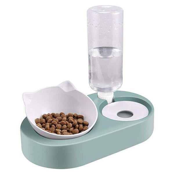 

cat bowls & feeders pet bowl for automatic cats water dispenser drinker with drinking stand kitty feeder waterer accessories