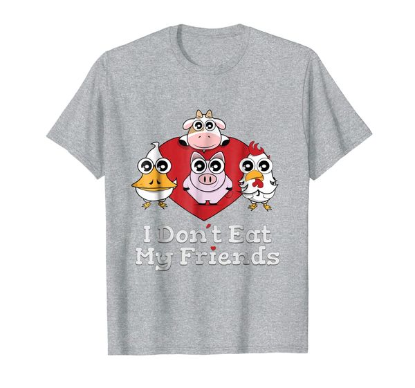 

i don't eat my friends t shirt, funny vegan vegetarian shirt, White;black