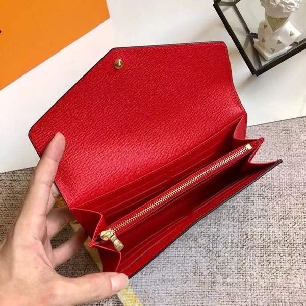 

wallets long fashion wallet card bag certificate zipper compartment, Red;black