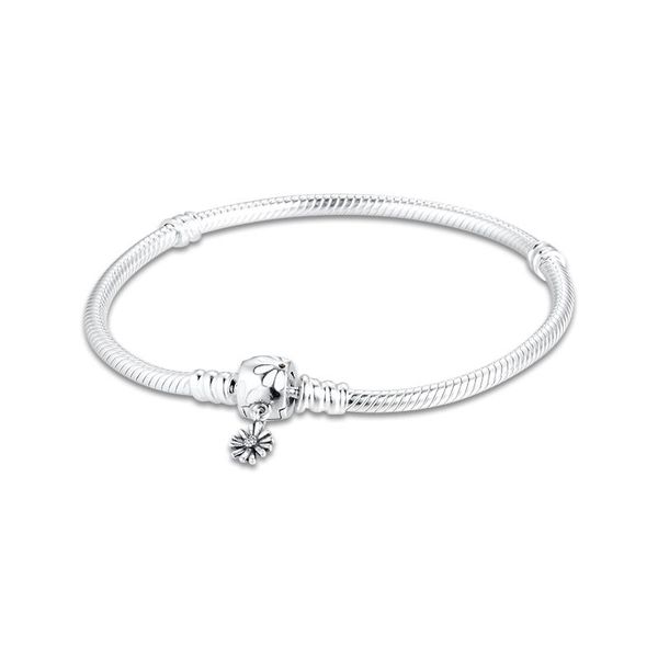 

other bracelets ckk silver 925 jewelry moments daisy flower clasp snake chain bracelet sterling original, Golden;silver