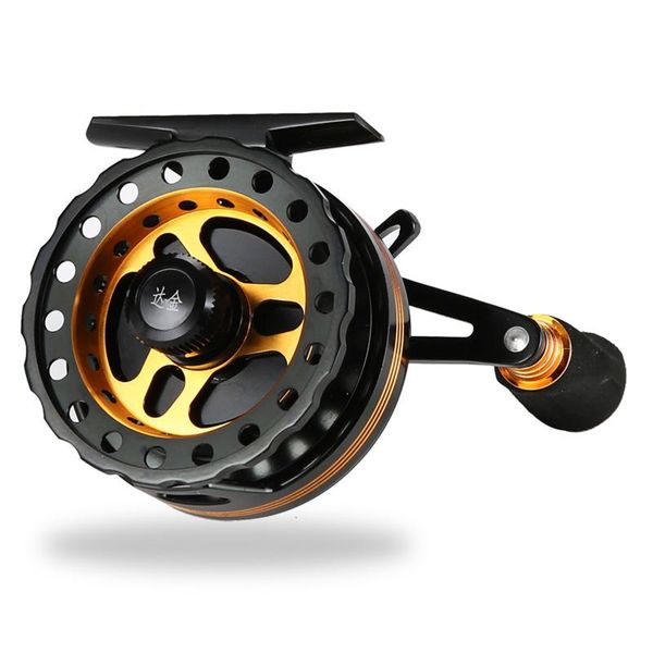 

baitcasting reels full metal ice fishing reel smooth left/right raft aluminum tackle tools spinning