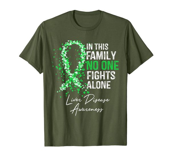 

In This Family No One Fights Alone Shirt Liver Disease T-Shirt, Mainly pictures