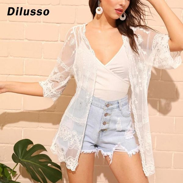 

women's jackets fashion women lace shirt coats cardigan half sleeve embroidery leisure thin coat sun protection ladies summer coats#d3, Black;brown