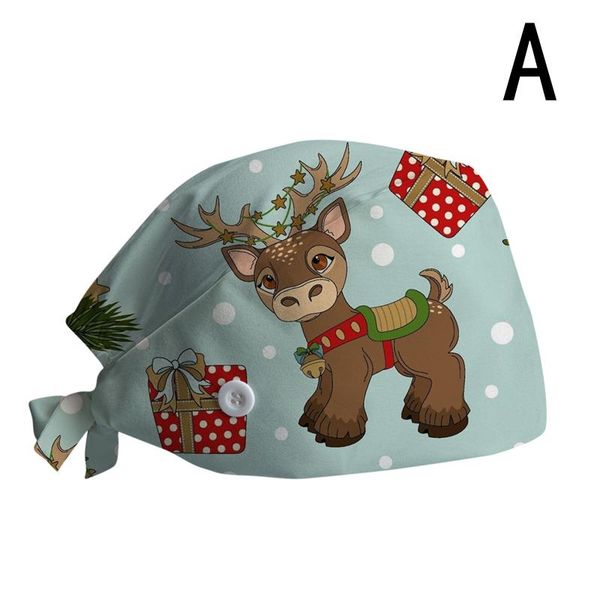 

beanie/skull caps women adjustable beanies christmas deer print hat leisure yashmak stand] ear protection cap button colorful skullies, Blue;gray
