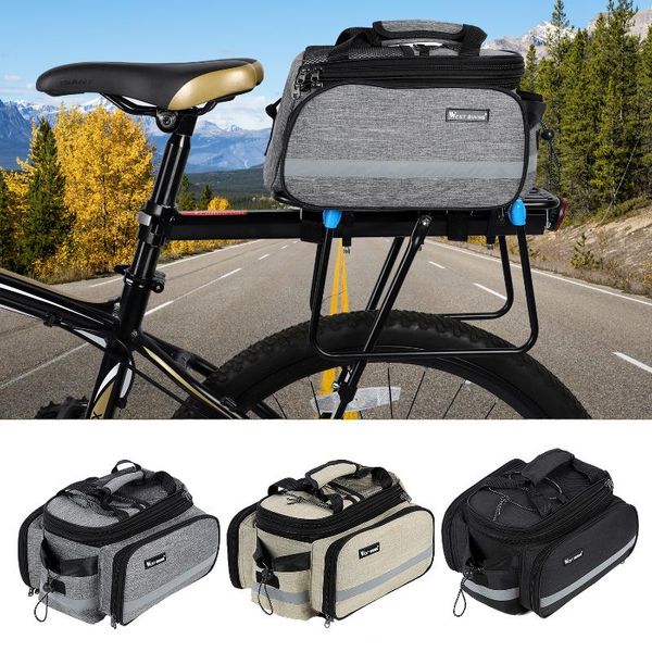 

cycling bags west biking bicycle bag large capacity waterproof mountain bike saddle rack trunk luggage carrier