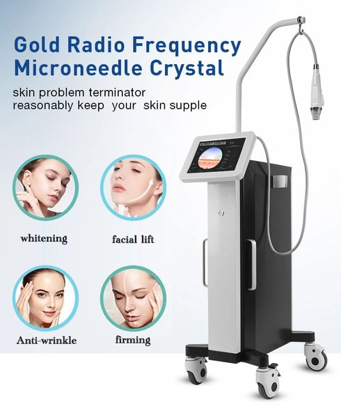 

gold rf micro-needle skin tightening face lifting acne treatment scar removal microneedle remove stretch marks radio frequency machine for b