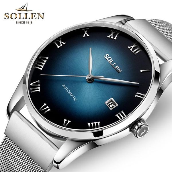 

wristwatches men's watch fashion automatic mechanical simple birthday gift, Slivery;brown