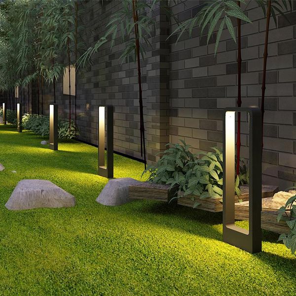 

outdoor led lawn light for garden backyard pathway villa outside landscape lighting aluminum waterproof 220v 110v ground lamps