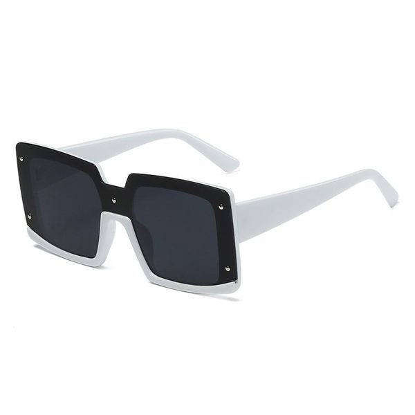 

oversize square sunglasses women big frame sun glasses fashion gradient female, White;black