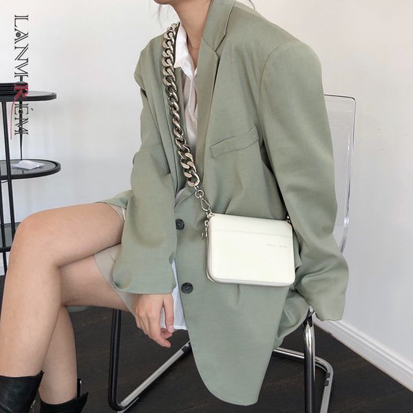 

women black blazer lapel long sleeve loose fit and casual jacket fashion tide spring autumn 2e1488 210507, White;black