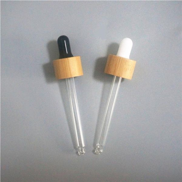 

storage bottles & jars 5-100ml essential oil cap black/white glue head size 18/410 nature bamboo 2-10pcs dropper cover with glass