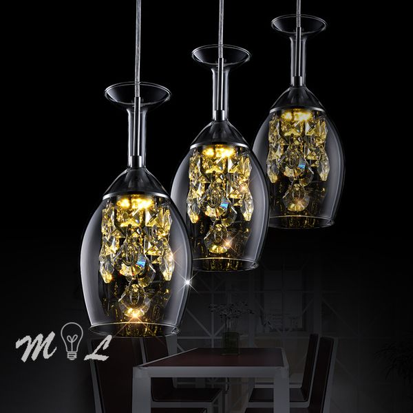 LED Modern LED K9 Cristal Pingente Luz Criativa Vidro de Vidro Lâmpadas de Suspensão Lamparas de Techo Colgante Moderna Home Deco Luminárias