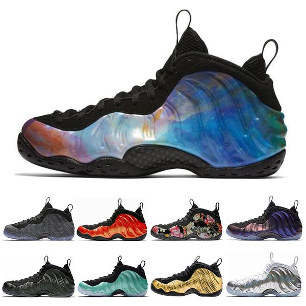 

penny hardaway men basketball shoes abalone floral black metallic gold alternate galaxy habanero red fleece sports sneakers size 7-13