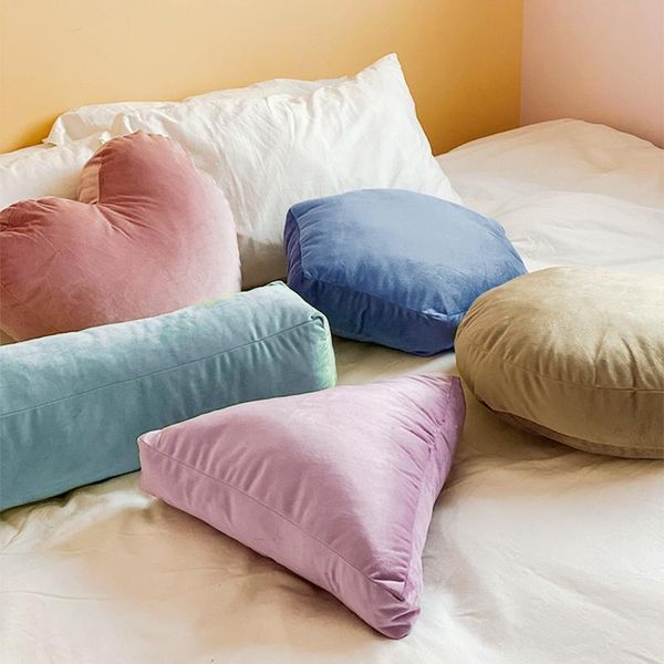 

pillow ins style heart shape throw cushion living roomsofa decoration plush pillows creative fluffy core girls gift