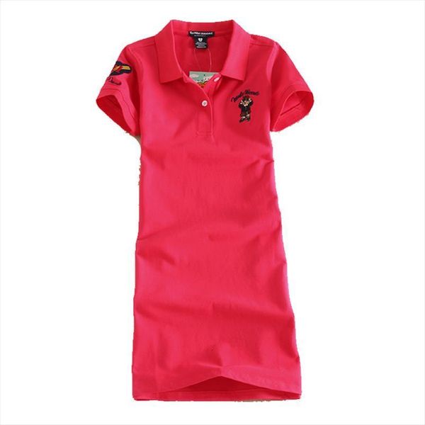 

2xl 3xl embroidery polo casual womens dresses de festa t shirt femme summer dennis sports clothing one piece dress, Black;gray