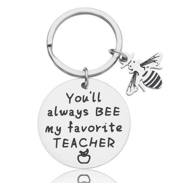 

keychains 2021 teacher retirement gifts appreciation keychain thank you gift for coaches mentors boss teaching assistance from student, Silver