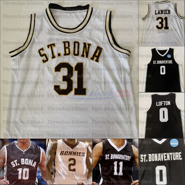 

custom st. bonaventure bona bonnies basketball jerseys 0 lofton 1 dominick welch 5 jaren english 21 osun osunniyi, Black;red