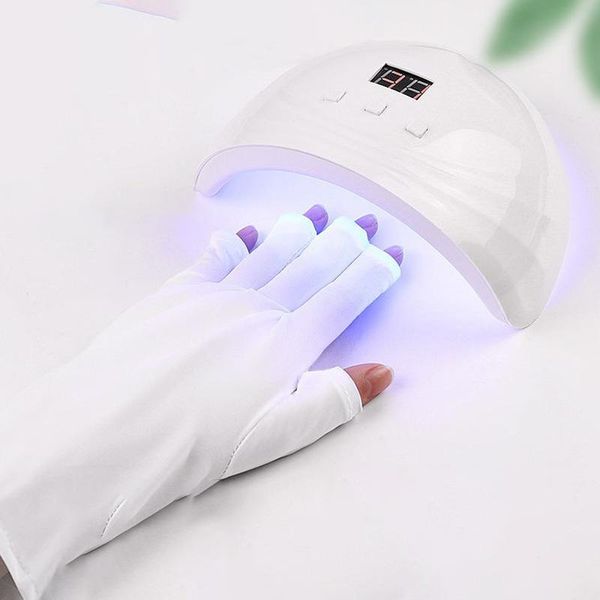 

nail art kits anti uv protection gloves led lamp radiation proof open fingered 100% brand quality