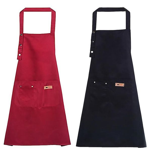 

aprons 2 pcs sleeveless cooking adjustable couple portable with buttons household cleaning tool kitchen apron