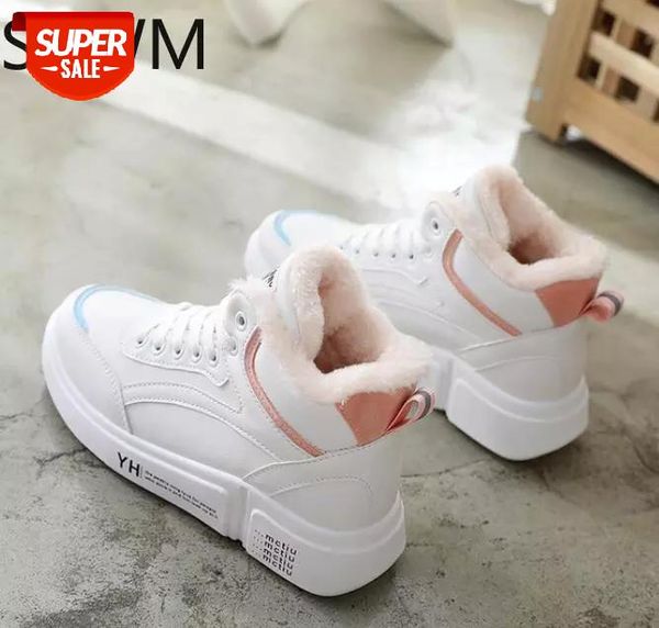 

2020 winter women sneakers fur shoes woman white warm ankle snow boots lady platform casual shoes size 40 wsn346 #504n
