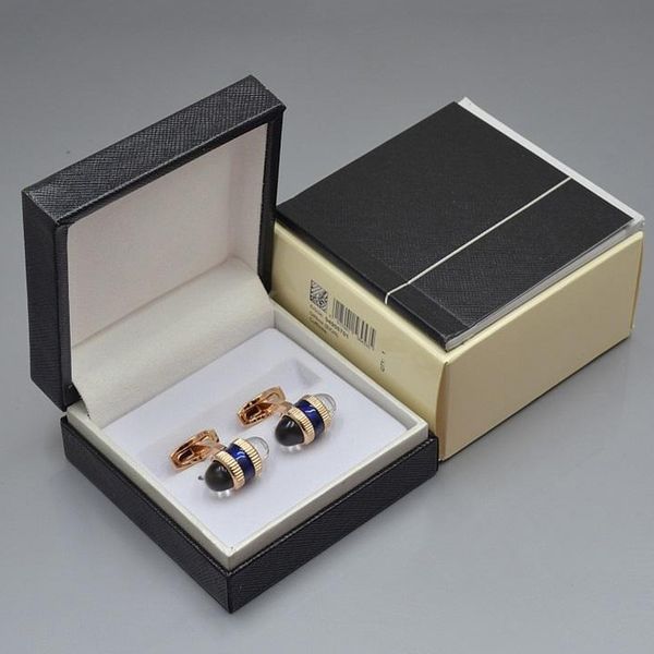 

brand cufflinks good sale crystal cuff links with box men six star branding sleeve buttons luxury jewelry, Silver