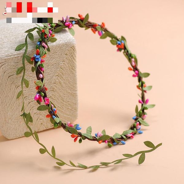 

decorative flowers & wreaths bride headband flower boho lady girl floral festival wedding garland forehead hair bridemaid head band