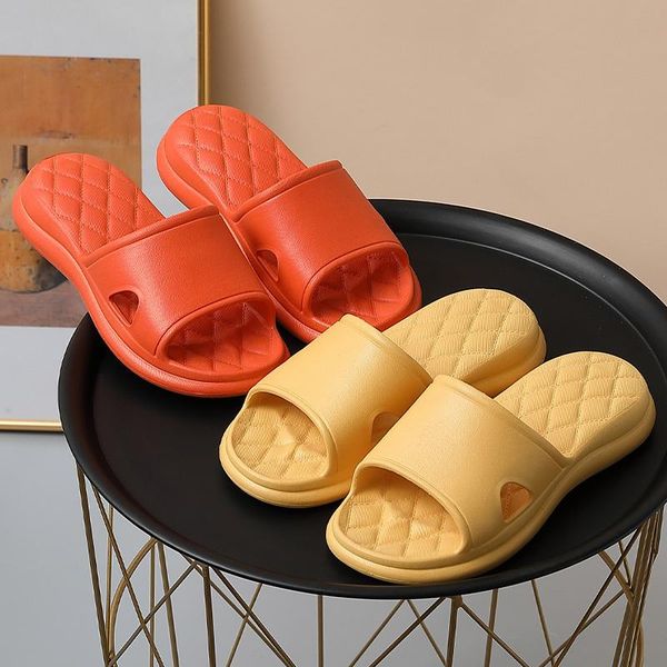 

slippers summer thick bottom sofa slides sandals men and women casual flip flops indoor home eva anti-slip female bath shoes, Black